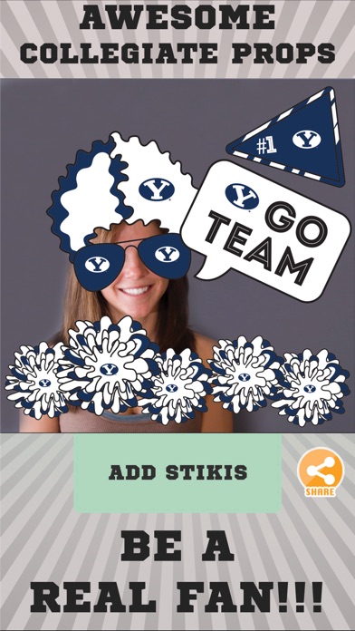 BYU Cougars Selfie Stickers screenshot 2
