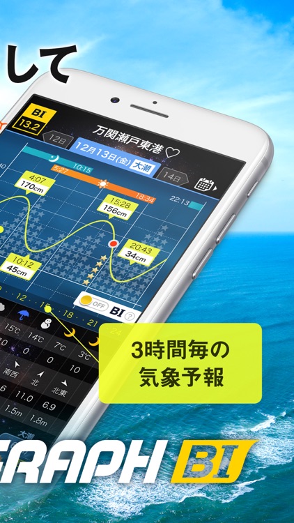 タイドグラフBI / 3,000ヶ所の釣り場に対応した潮見表