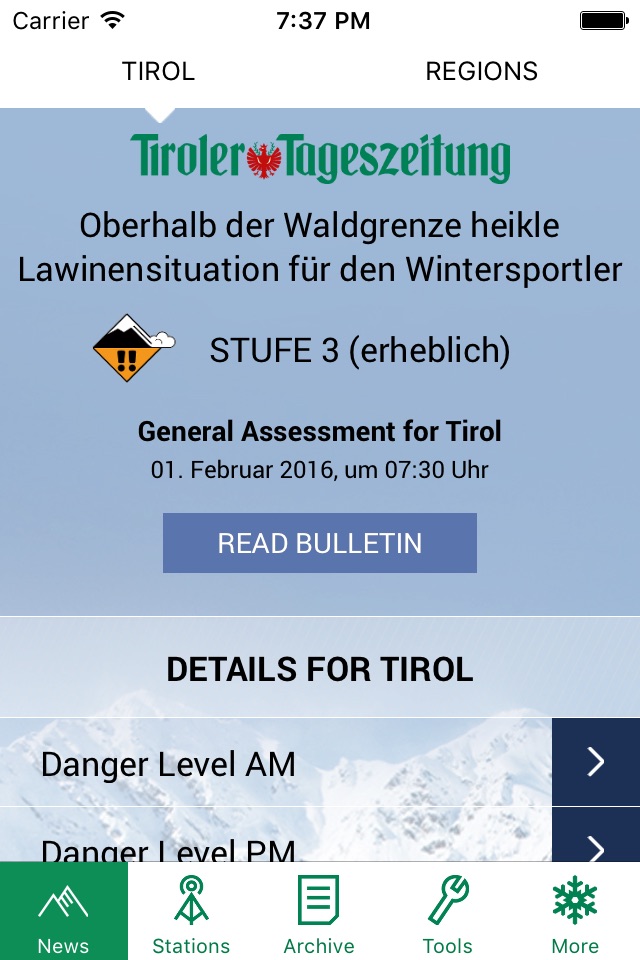 Lawine Tirol screenshot 2