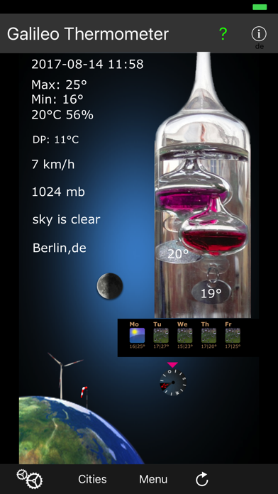Galileo Thermometer review screenshots