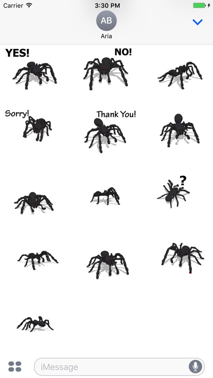 Animated Black Spider Sticker