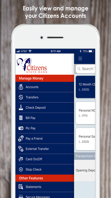 How to cancel & delete Citizens State Bank - Mobile from iphone & ipad 2