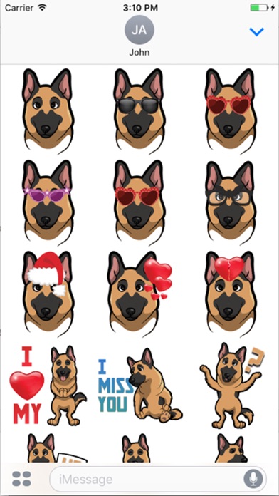 German shepherd Dog emojis screenshot 2