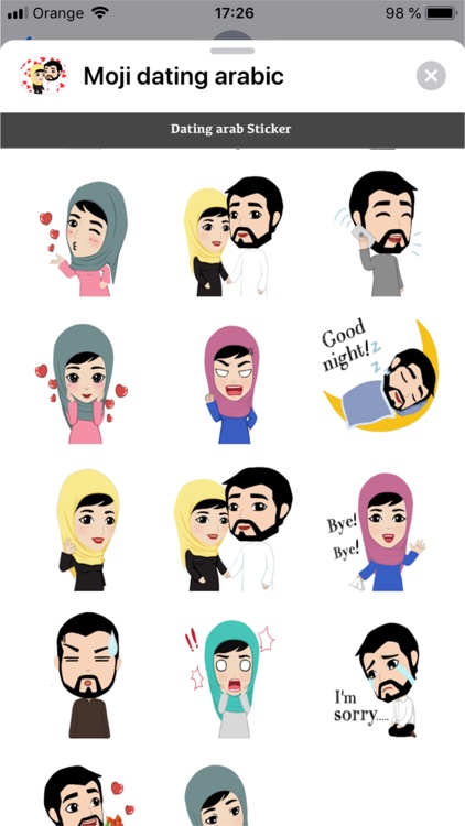 dating arab stickers iMessage screenshot-3