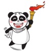 Cute Panda Love Sport Sticker