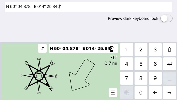 Coordinates Keyboard