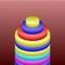 - Stack up the color blocks to create a round tower