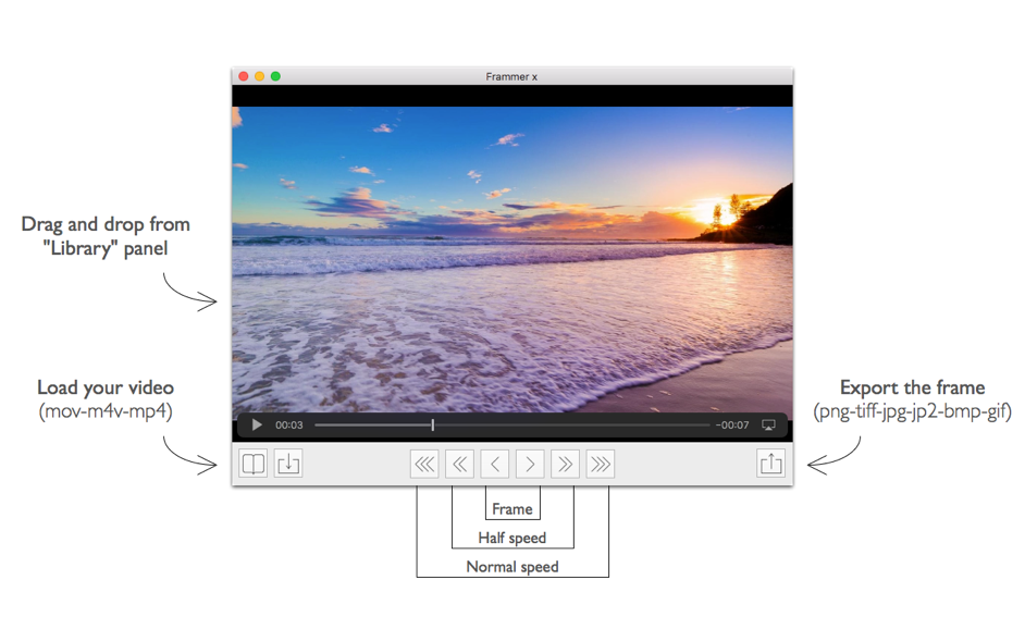 Frammer X 1.6  Extract your favorite frames from a video