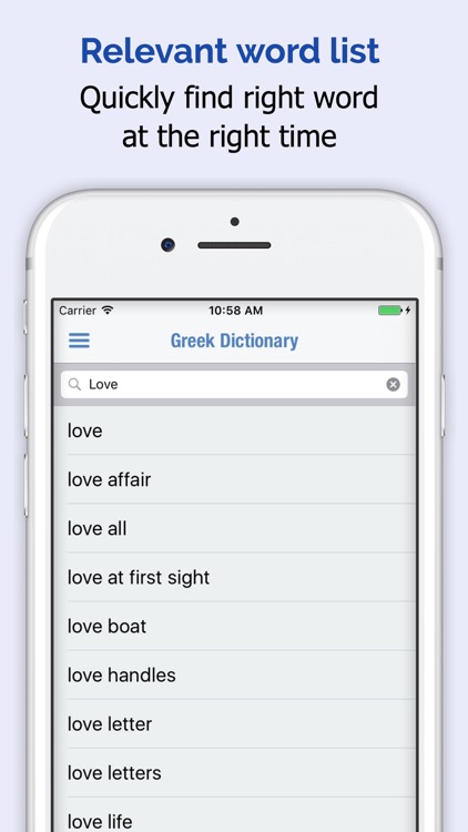 Greek Translator - English Greek Dictionary