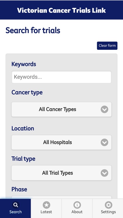 Victorian Cancer Trials Link