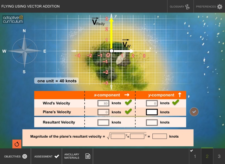 Flying Using Vector Addition