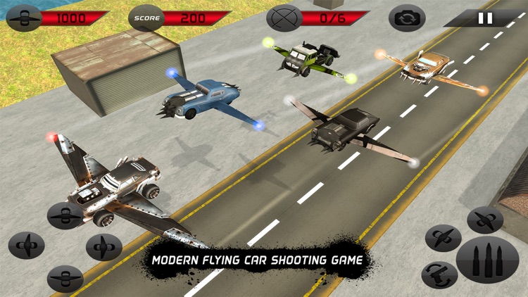 Futuristic Flying Car Shooting