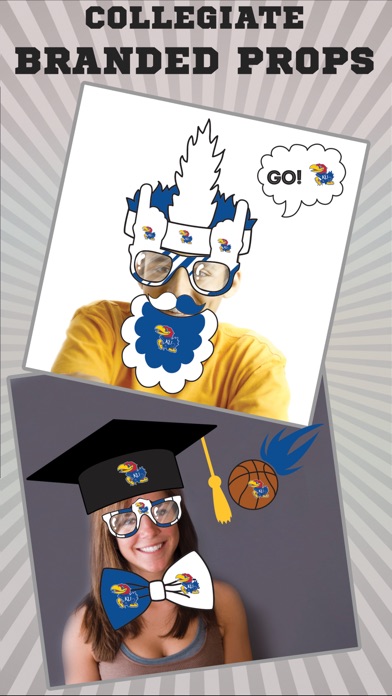 Kansas JayHawks PLUS Selfie Stickers screenshot 2