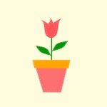 Potted Tulip Stickers