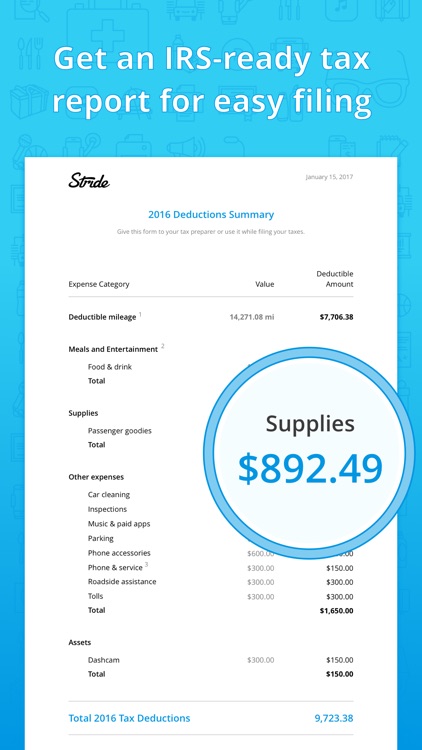 Stride Drive Mileage Tracker, Expense Log & Taxes screenshot-3