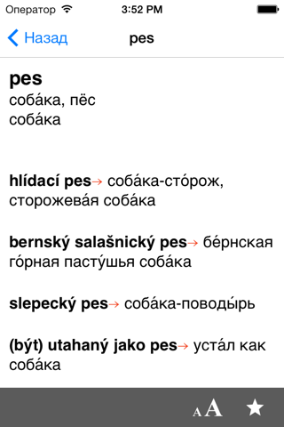 Чешско-Русский словарь screenshot 3