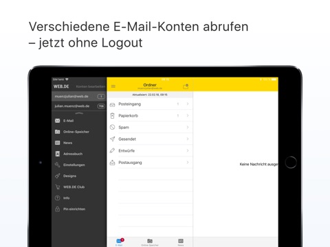 WEB.DE Mail & Cloud screenshot 2