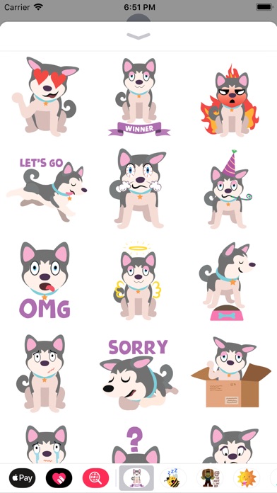 Haskie Stickers for iMessage screenshot 2