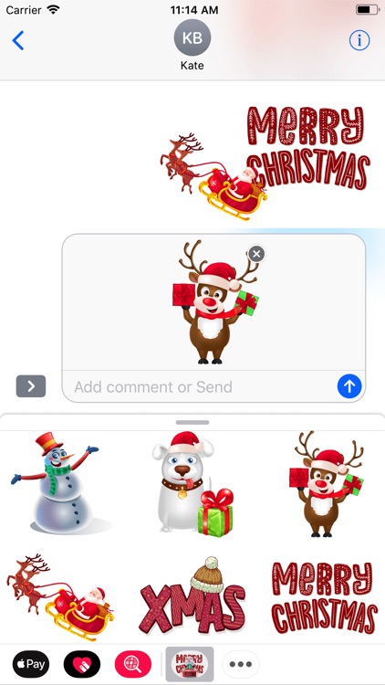 Hey Merry Christmas Stickers