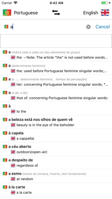 Portuguese/English Dictionary screenshot 4