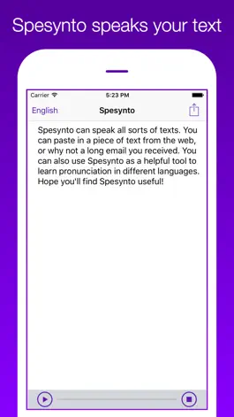 Game screenshot Spesynto Speech Synthesis mod apk
