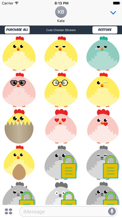 Cute Chicken Stickers