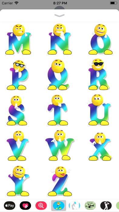 Smiley Face Alphabet Stickers screenshot 2