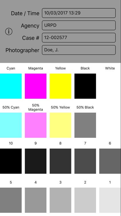 Crime Scene Identifier Card