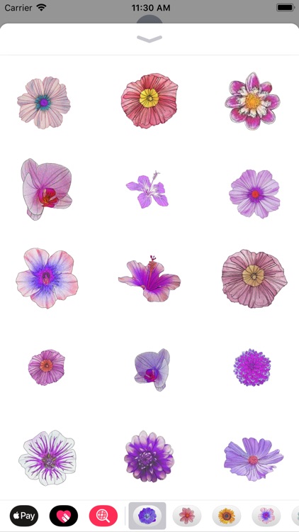 Purple Flower Sticker Pack