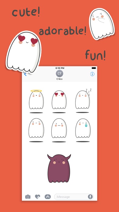 Cute Ghost Emojis screenshot 2