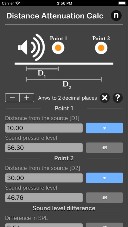 Distance Attenuation Calc