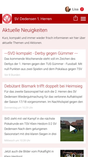 SV Dedensen 1. Herren(圖1)-速報App