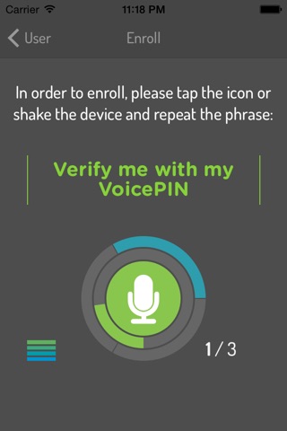 VoicePIN Biometrics screenshot 3