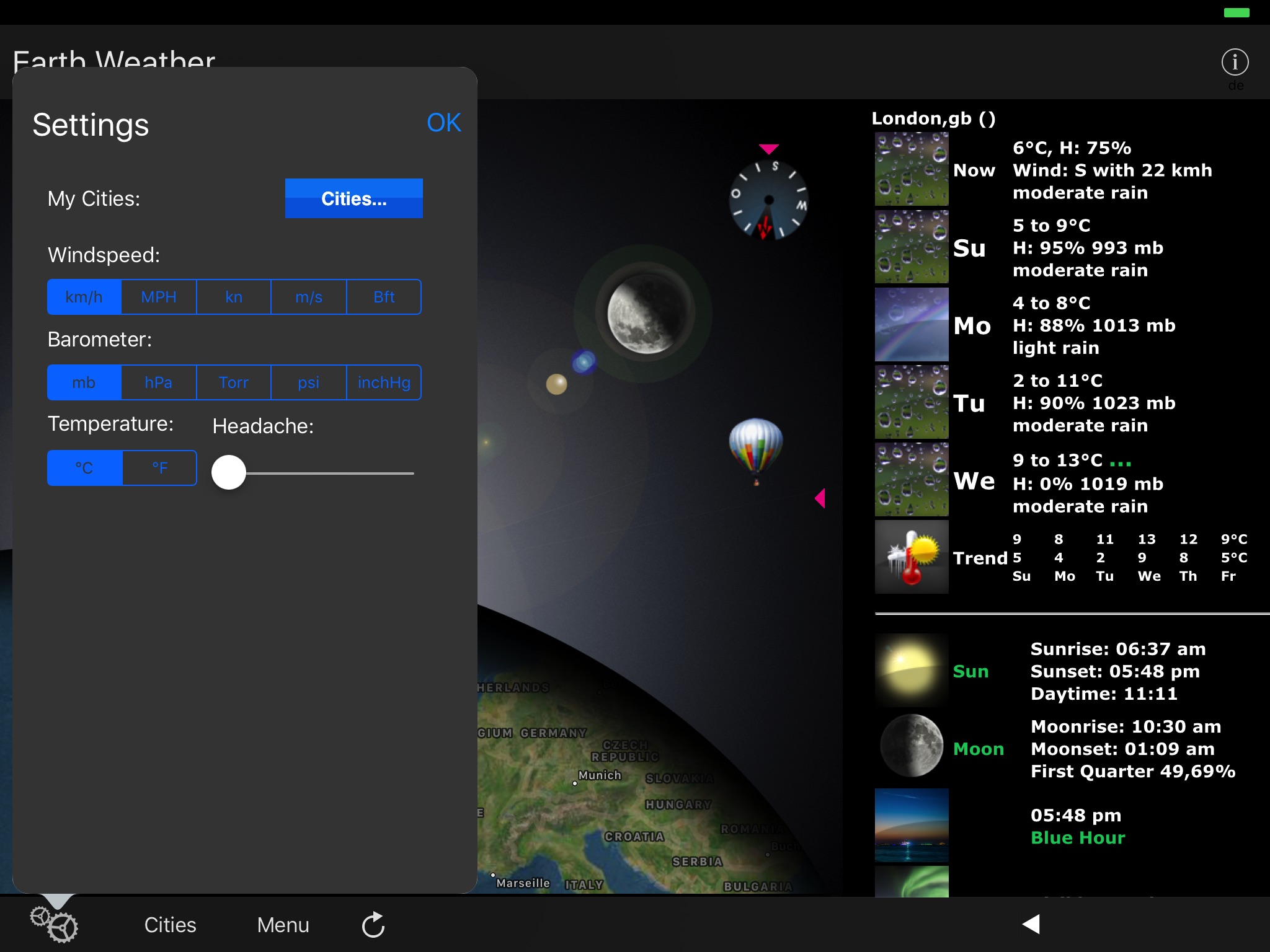 Earth Weather Lite screenshot 2