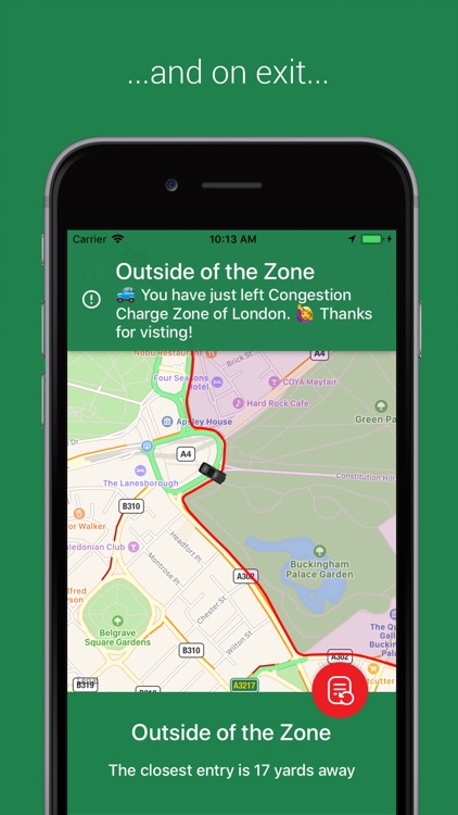 Congestion Zone App
