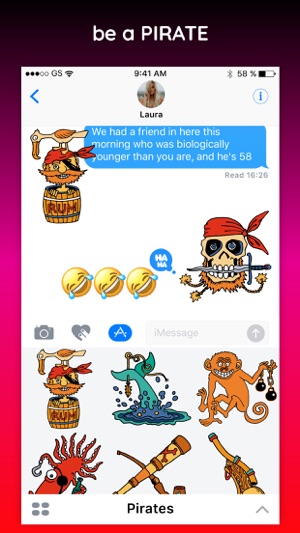 Pirates - Funny Cartoon & Comic Text Chat Stickers(圖2)-速報App