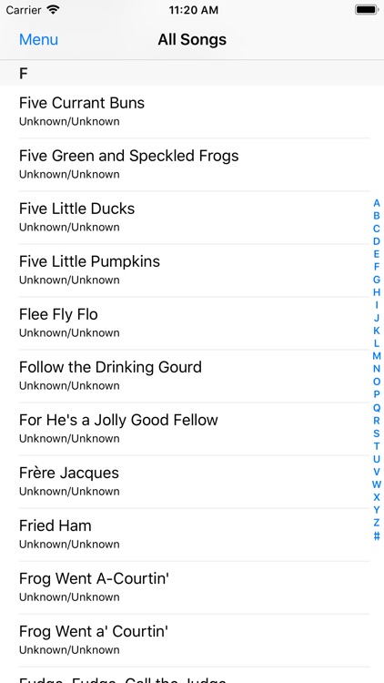 Songs and Rhymes