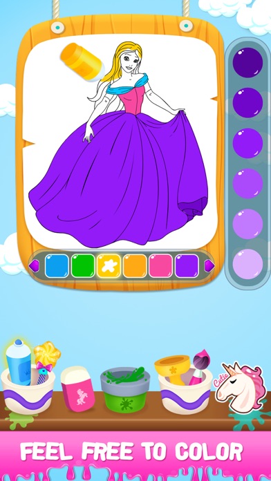 Princess Color Book Puzzle screenshot 1
