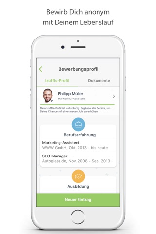 truffls - Bewerben per Swipe screenshot 3