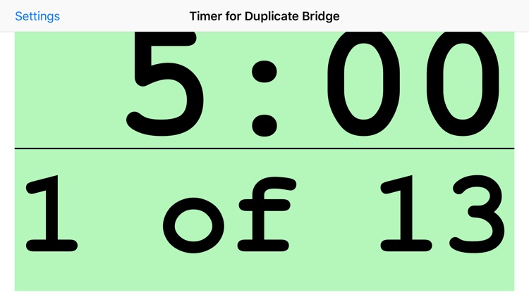 Timer for Duplicate Bridge