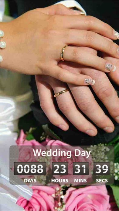 Love Countdown Counter - Wedding Day and Honeymoon Count Down Timer (for counting how many days until your loving dream days) - iOS 7 optimized Screenshot 2