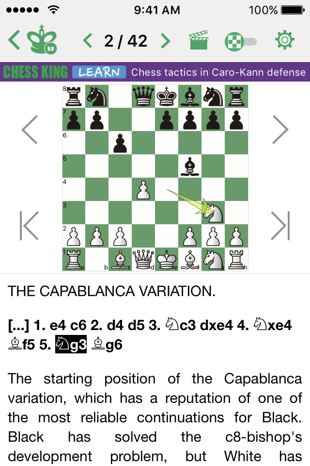 Chess Tactics. Caro-Kann Def. screenshot 2