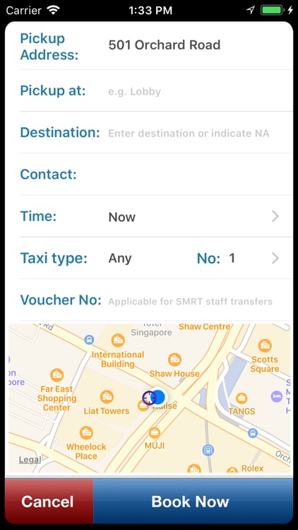 SMRT Book a Taxi