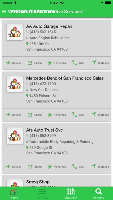Vendor Directory screenshot 4