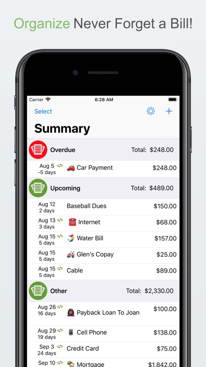 Money Master - Bill Organizer