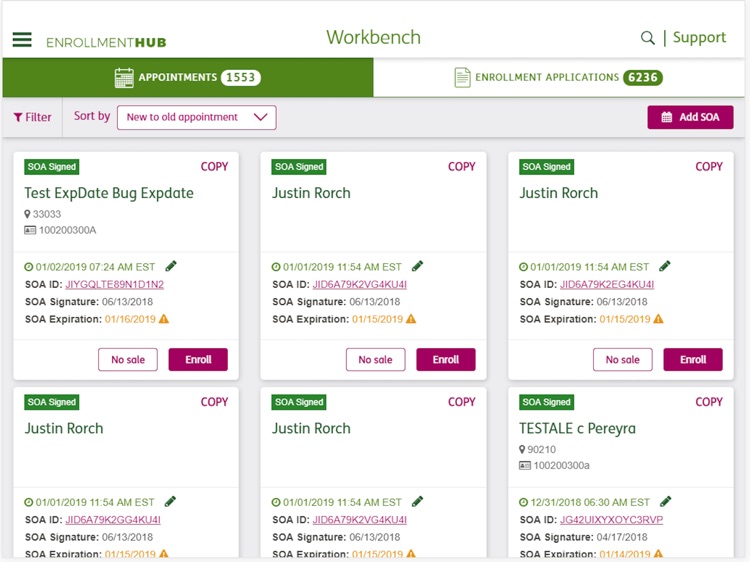 Enrollment HUB