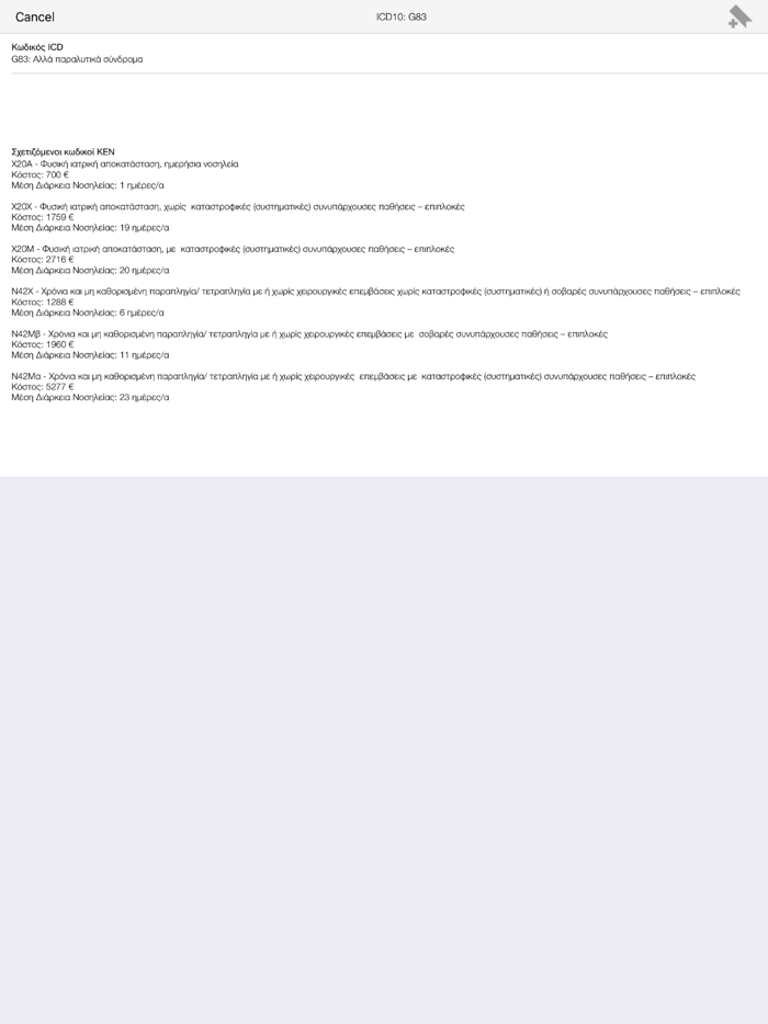 iCD10 - ΚΕΝ - Θεραπείες