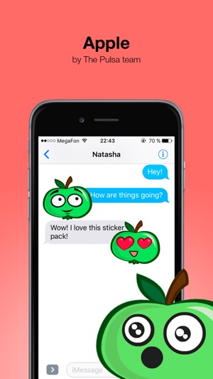 Apple animated - Cute stickers