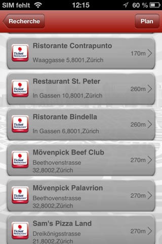 CH-Ticket Restaurant® Suisse screenshot 3