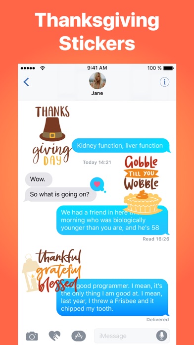 Happy Thanksgiving Sticker SMS screenshot 3
